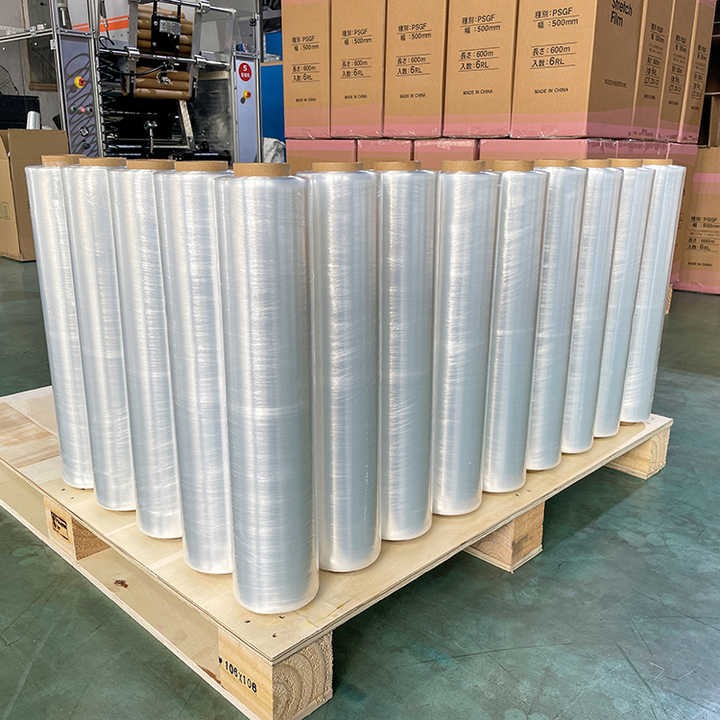 Pe Clear Pallet Hand Stretch Wrap Film Plastic Packaging Film Roll Lldpe Wrapping Transparent Strech Package Film